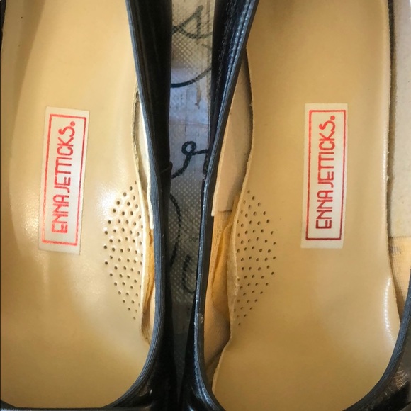 Enna Jetticks Size 11 1960’s Black Leather Shoes. - Picture 3 of 10